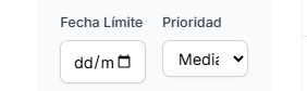Fecha limite y prioridad